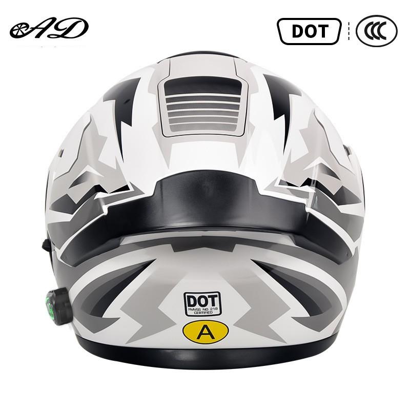 DOT Certified Full Face Motorcycle Helmet With Flip-Up Visor Dual Lens Bluetooth Compatible All Season Unisex