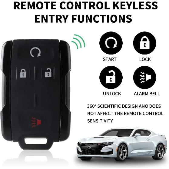 Key Fob Keyless Entry Remote Start Replacement Car Remote Control for Chevy Silverado/GMC Sierra/Canyon 2014- (M3N-32337100)