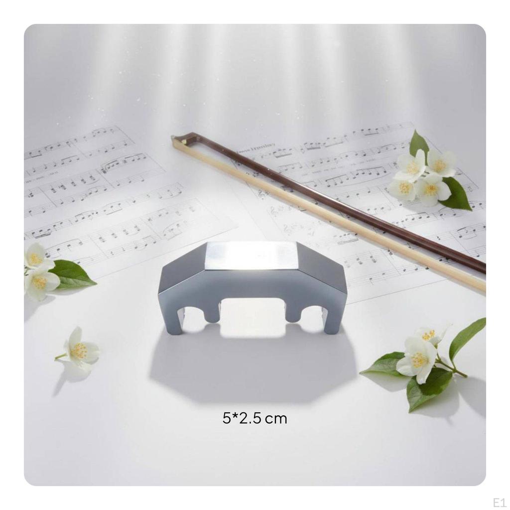 Metal Violin Mute Preserves Tone Bridge for Apartments, Violinists