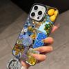 E-European A-Amalfi Coast L-LemonS  Phone Case For iPhone 17,16,15,14,13,12,11Plus,Pro Max,XS,Colored Silver Plated Inside Cover
