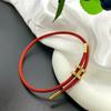 Stainless Wire Rope Bracelet with Adjustable H-Clasp, 3D Hard Gold, for Men and Women