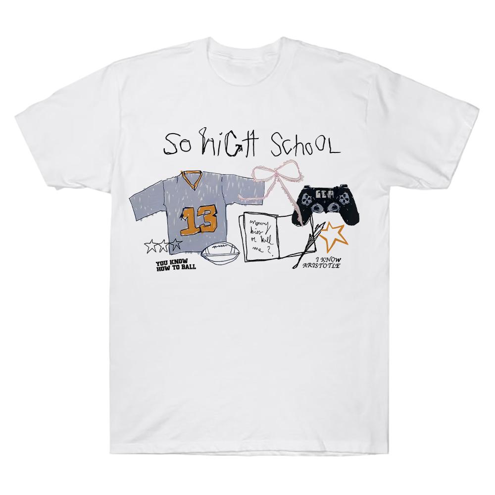 Summer Women Cotton Tee So High School Music Graphic T Shirt Short Sleeve Taylor Tour High Quality Clothes Unisex Y2K Streetwear