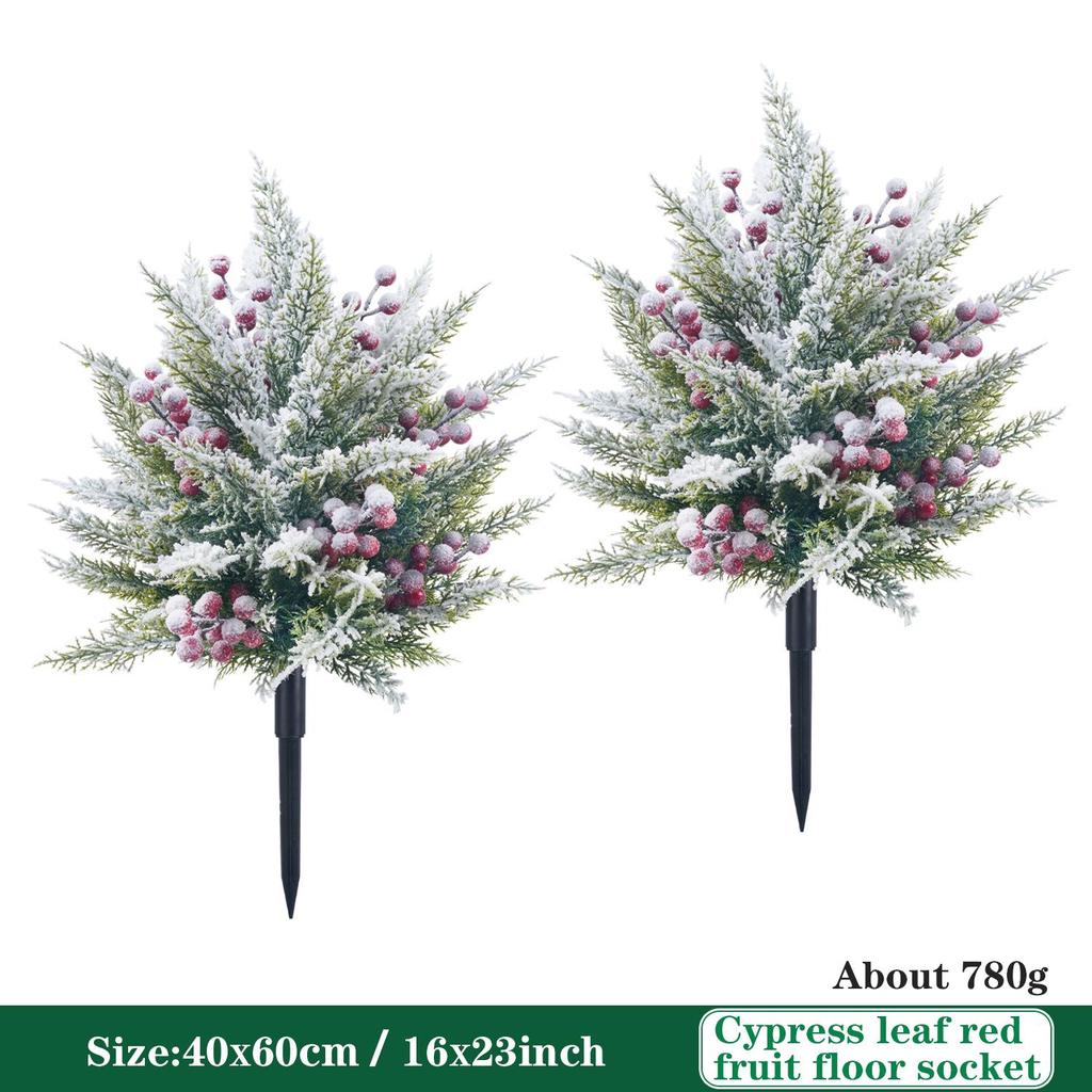 Cross-border Artificial Snow Berry Pine & Cypress Garden Decoration