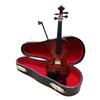Miniature Violin Figurine Realistic Wooden Mini Violin Ornament Musical Instrument Model Doll Mansion Accessory for Home Decor Violin Lovers Gift