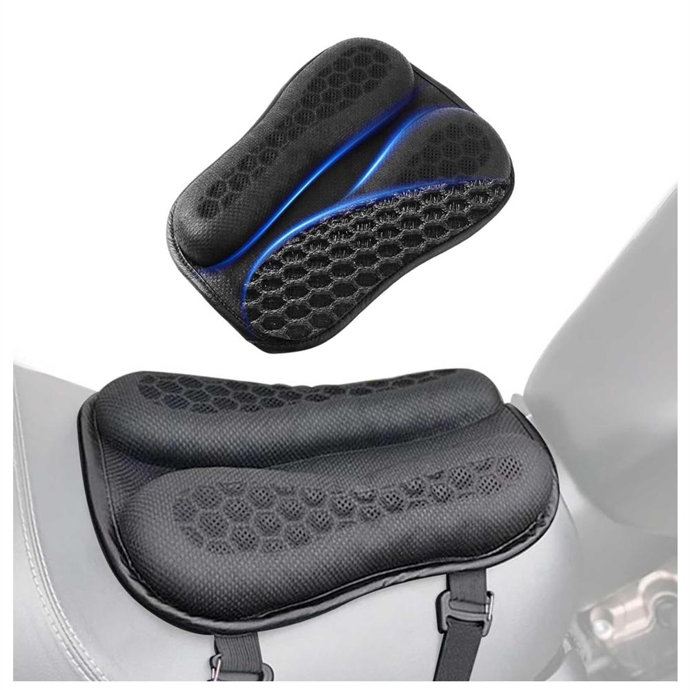 Motorcycle Gel Seat Cushion Honeycomb Structure Breathable Shock Absorption Pad