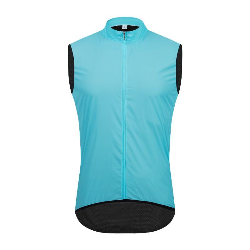 Unisex Cycling Windbreaker Vest With Dual Zipper Windproof Waterproof Breathable Back Panel Road Bike Outdoor Sports