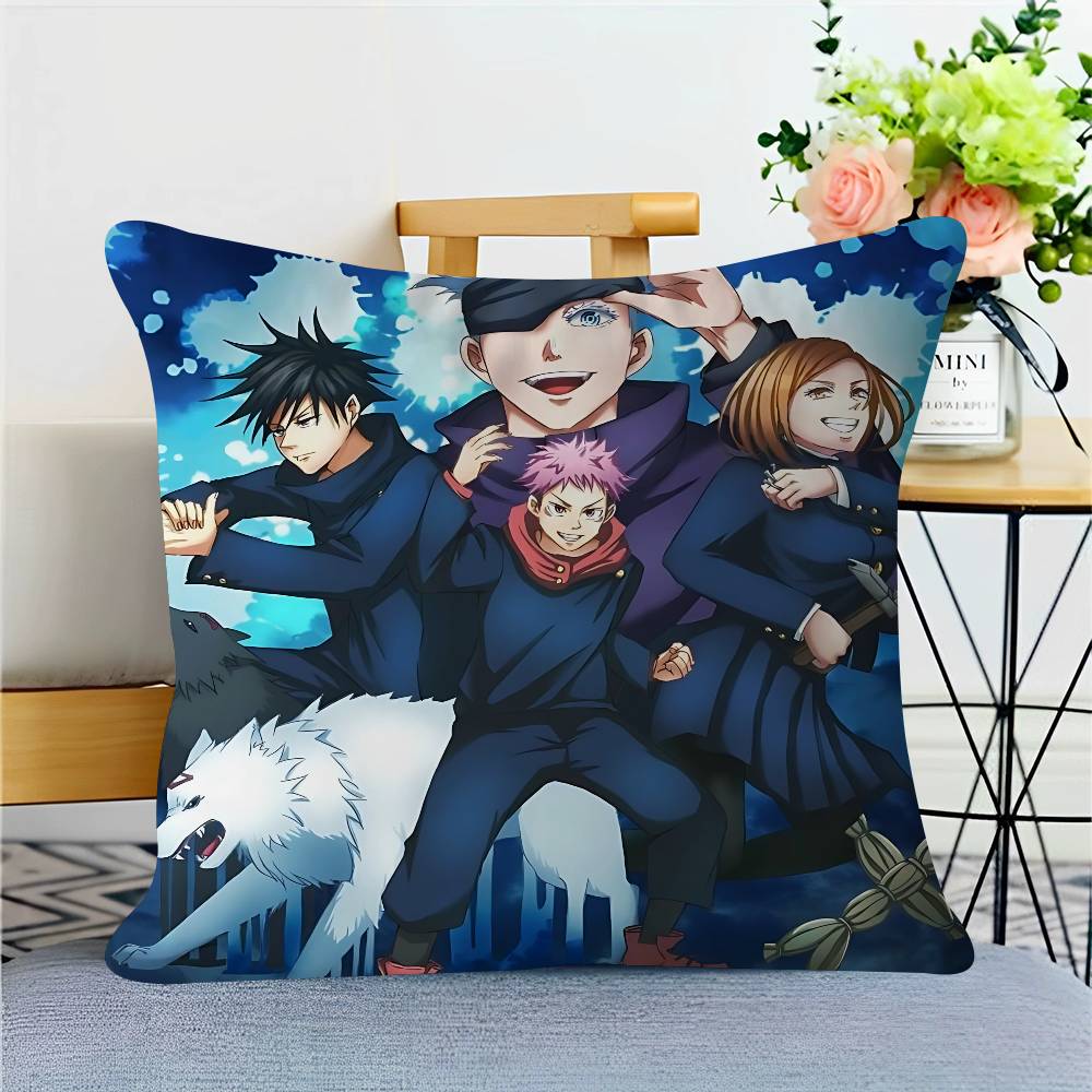 Anime J-Jujutsu-Kaisen Pillowcase Toon Gift Cushion Cover Bedroom Home Sofa Chair Seat Decor Pillow Case