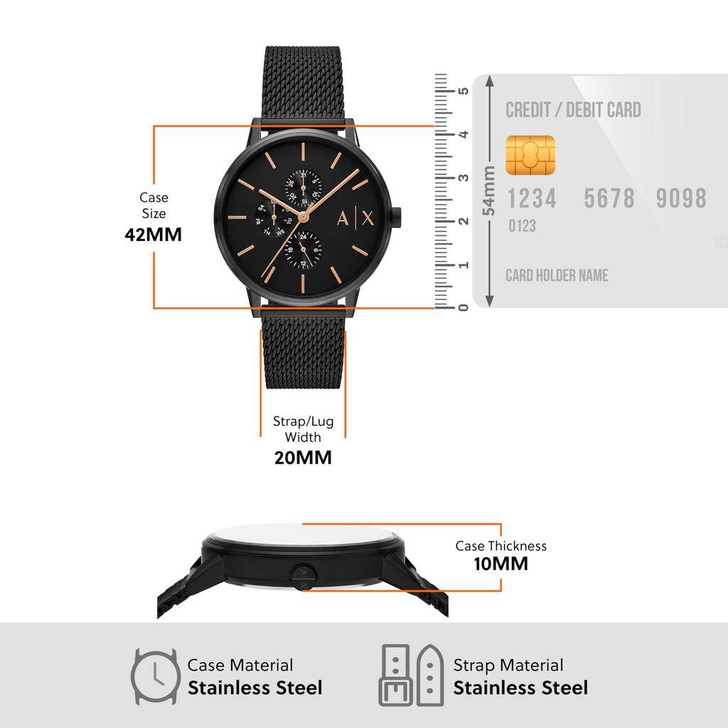 Pánské hodinky Armani AX7162SET černé [AX Exchange]