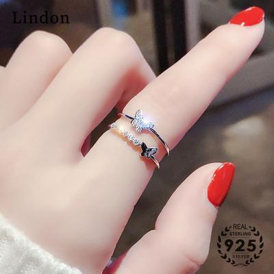 Lindon Classic Copper Alloy Zircon Ring Ladies Jewelry Wedding Promise Party Gift