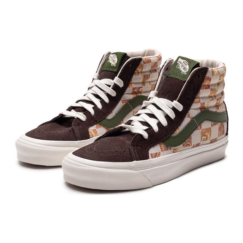 Vans Comfortable Slip-Resistant Durable High-Top Skate Shoes Unisex sneaker Brown VN0A5KXVJ4E