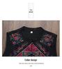 2025 Women's Ethnic Satin Jacquard Embroidered Vest Dress with Stand Collar