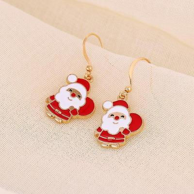 Bellissimi orecchini con simpatico Babbo Natale strass Natale