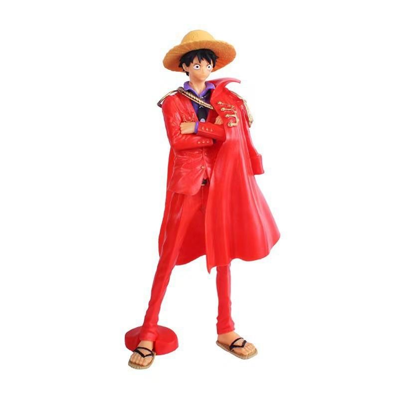 ONE PIECE Art 20th Anniversary Straw Hat Red Luffy Cloak Black Cloak Luffy Figure Model Nautical King Straw Hat Group