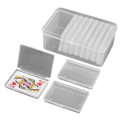 Playing Card Box Transparent Square Organizer Card Deck Case Storage Box For Jewelry Hardware Parts Craft Small Items Collection