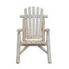 Outdoor Classic Wooden Adirondack Deck Outdoor Patio Lounge Chair with Ergonomic Design Fir Wood Frame, Natural Wood