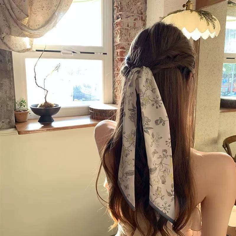 Bias Cut Silk Scarf with Slanted Ends - Neck Scarf, Fashion Accessory for Daily Use