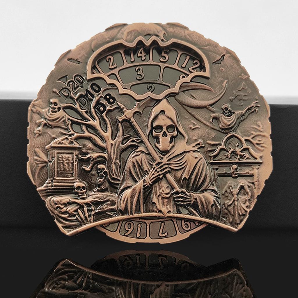 Metall COC Laufende Würfel 7-in-1 Fingerspitzenkreisel Drehteller Polyeder Metallwürfel DND Dungeons & Dragons