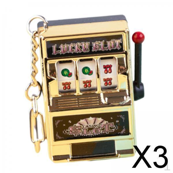 

3xМини Игровой Автомат Игрушка Брелок Новинка Украшение для Вечеринки для Мальчиков Девочек Женщин Золотой