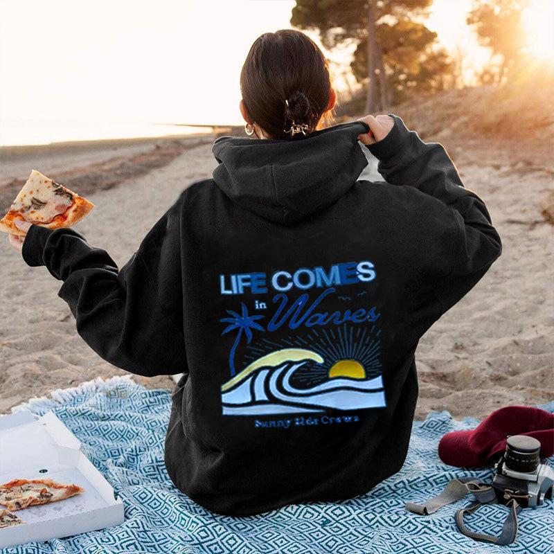 2024 Autumn/Winter Trendy Men's & Women's Drop-Shoulder Long-Sleeve Hooded Sweatshirt - Fashionable, Casual & High-Quality Printed Design