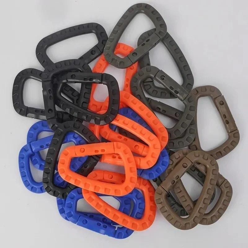 1/5pcs Tactical Backpack Buckle Fast Tactical Carabiner Plastic Hook D Shape Mosqueton EDC Gear for Outdoor Camping Accessories