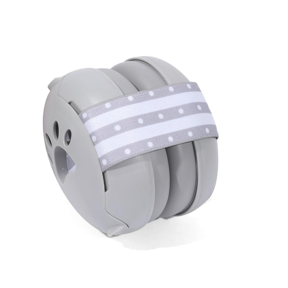 

Durable Noise Reduction Earmuffs Adjustable Baby Headphones Ear Defenders Outdoor Use сірий