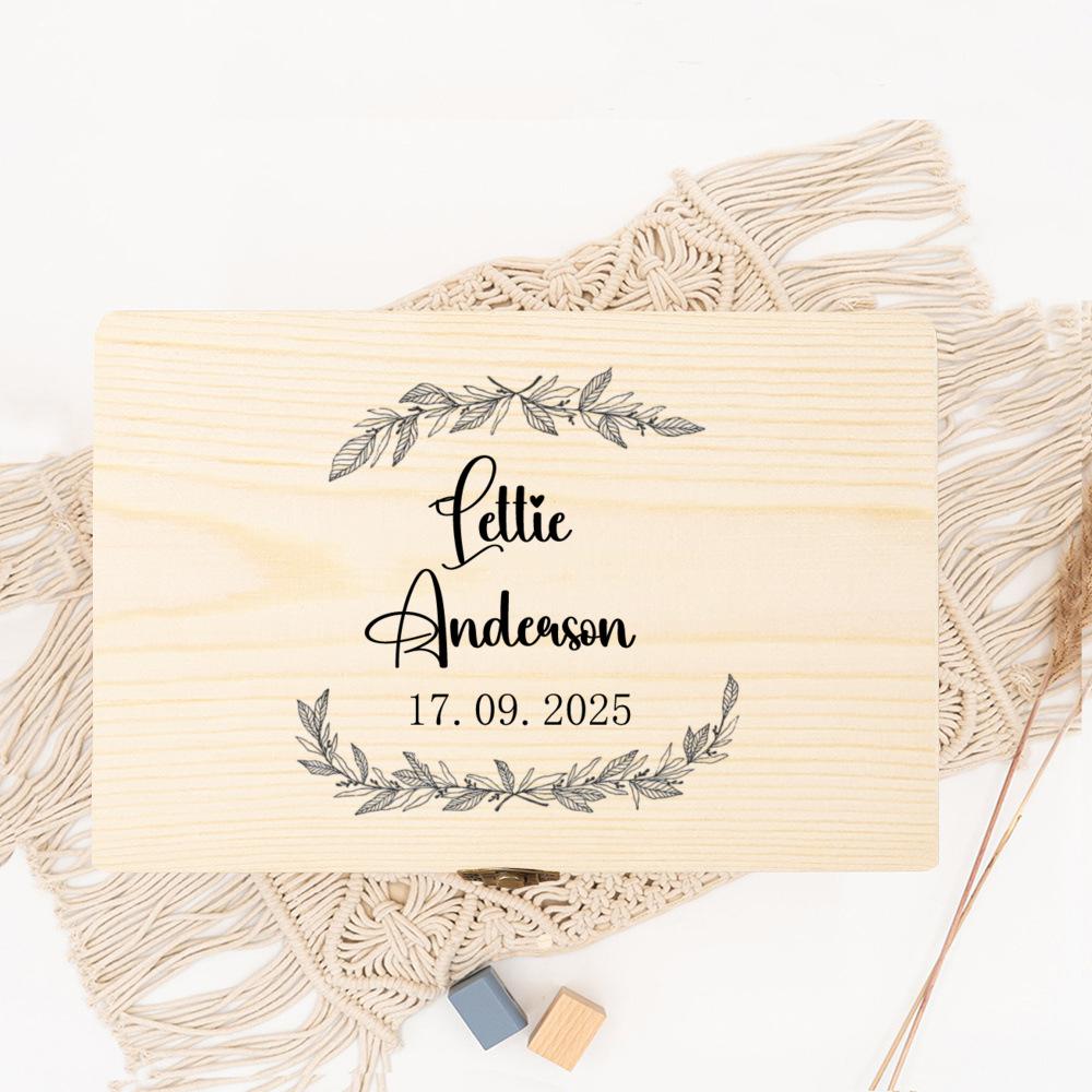 Personalized Keepsake Box,Personalized Engraved Gift Box, Couple's Custom Box, Memorial Gift Box, Wooden Storage Boxes