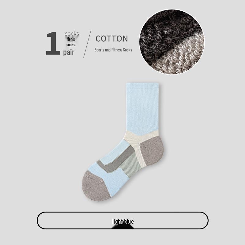 Men's Mid-Calf Professional Basketball Socks - Sweat-Absorbent, Non-Slip, Ideal for Running and Fitness