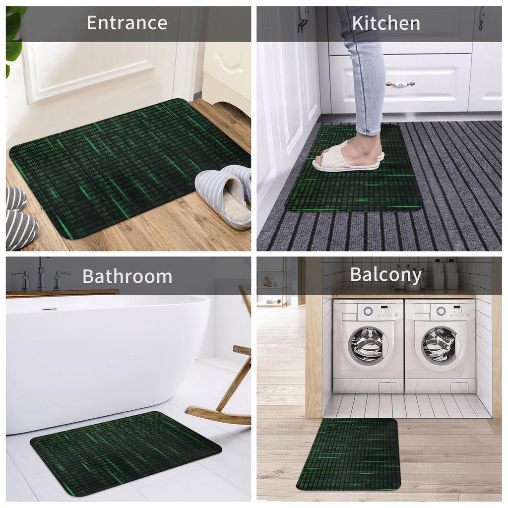 Cool Code Floor Door Kitchen Bath Mats Anti-Slip Outdoor Computer Science Hacker Doormat Garden Entrance Rug Carpet Footpad