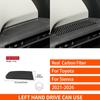 For Toyota Sienna -2026 Real Carbon Fiber Stickers Driver's side left Panel Trim Cover Car Accessories Interior decorative