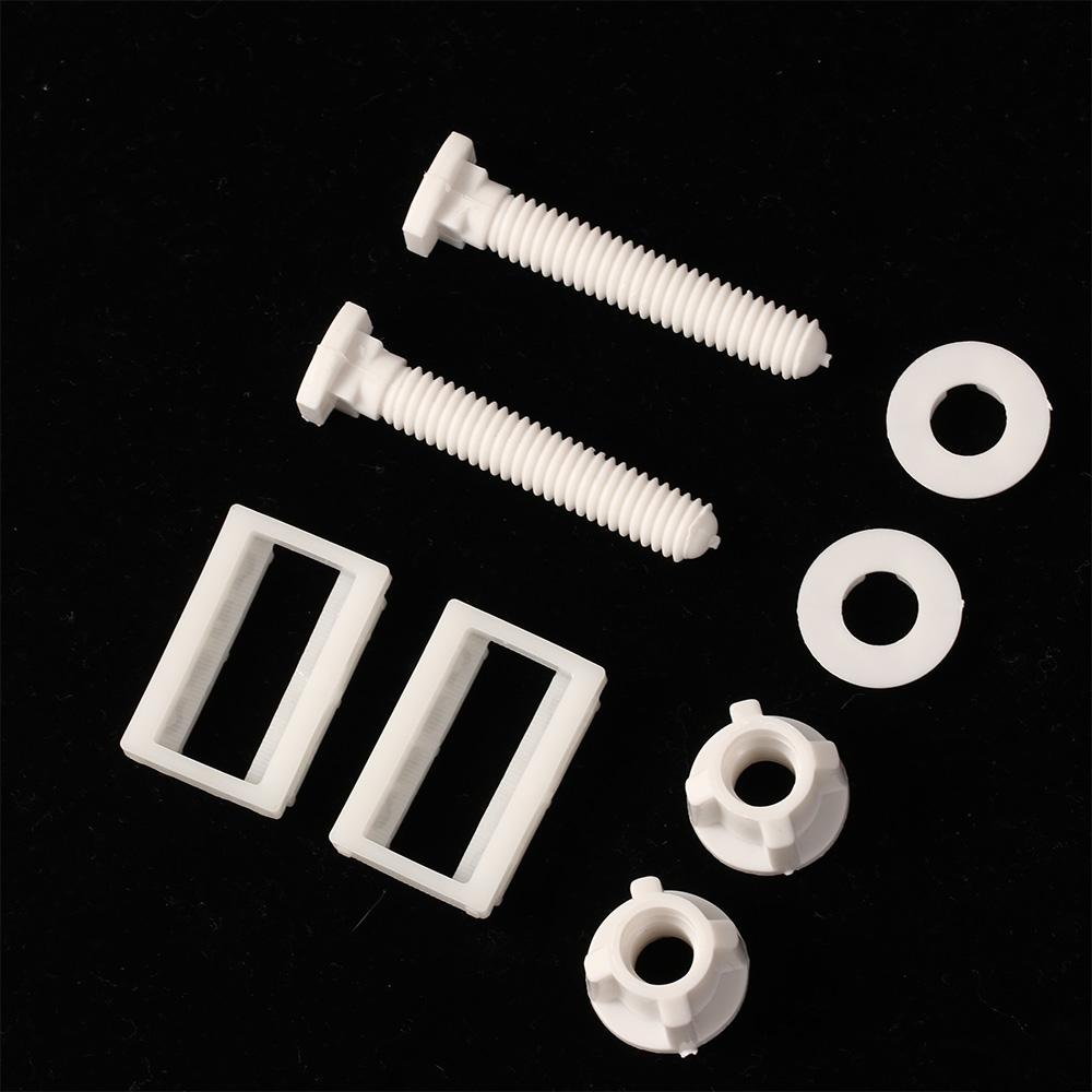 2Pcs Plastic Toilet Seat Hinge Bolt + Fitting Screws +Nuts Washers Kit For Home Bathroom Accessories 6.3*4*2.5cm