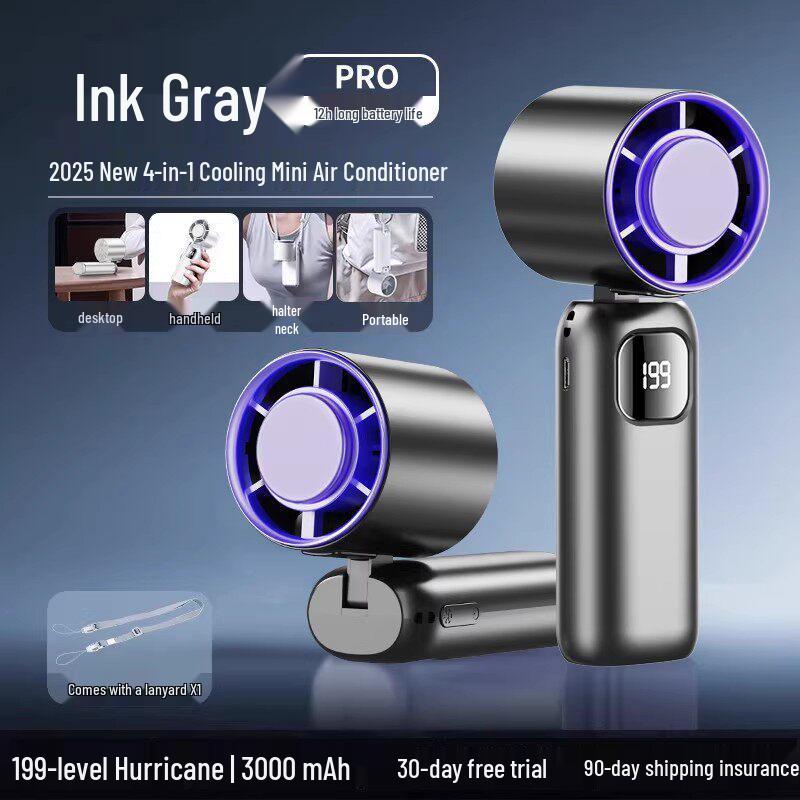 2026 Handheld Silent Mini USB Fan: 199-Speed Cooling