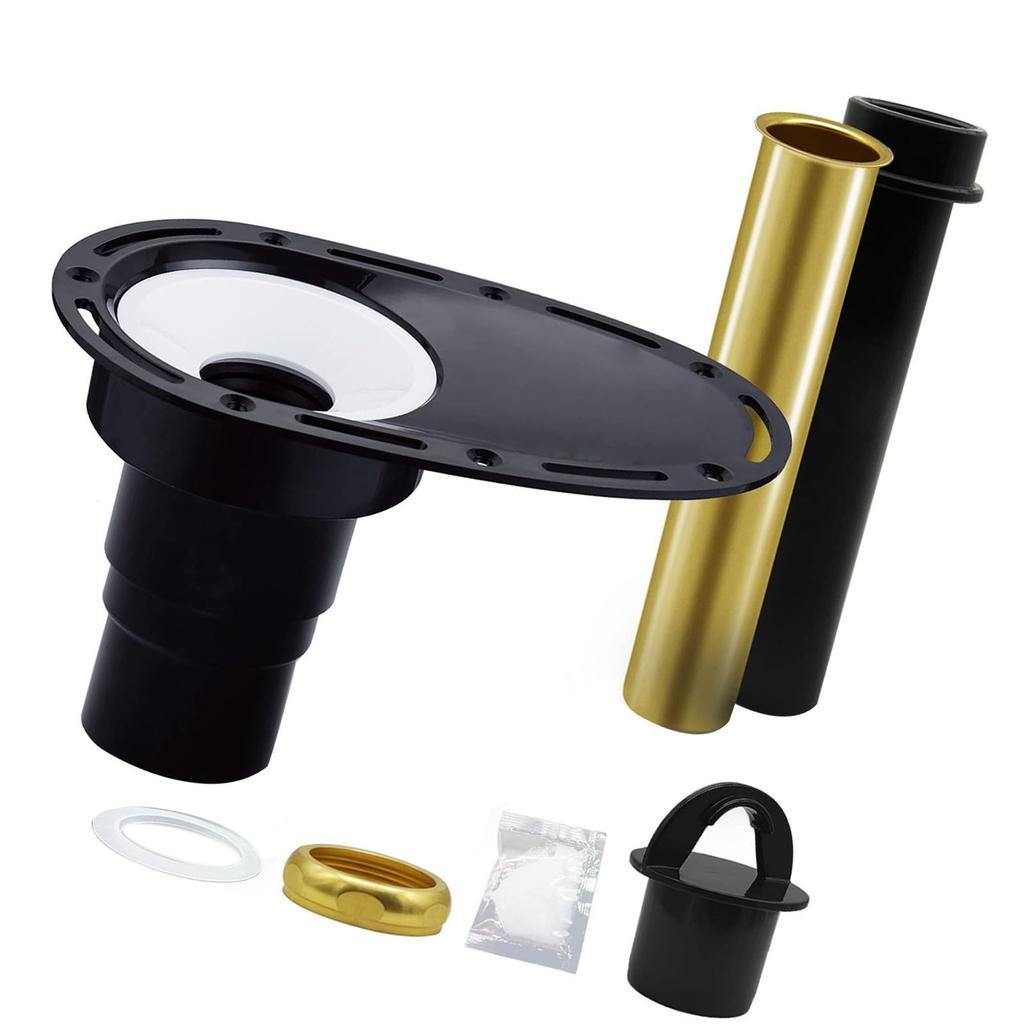 Tub Drain Rough in Kit with Brass and ABS Pipes Drainage Bottom Plate and Adapter Set for