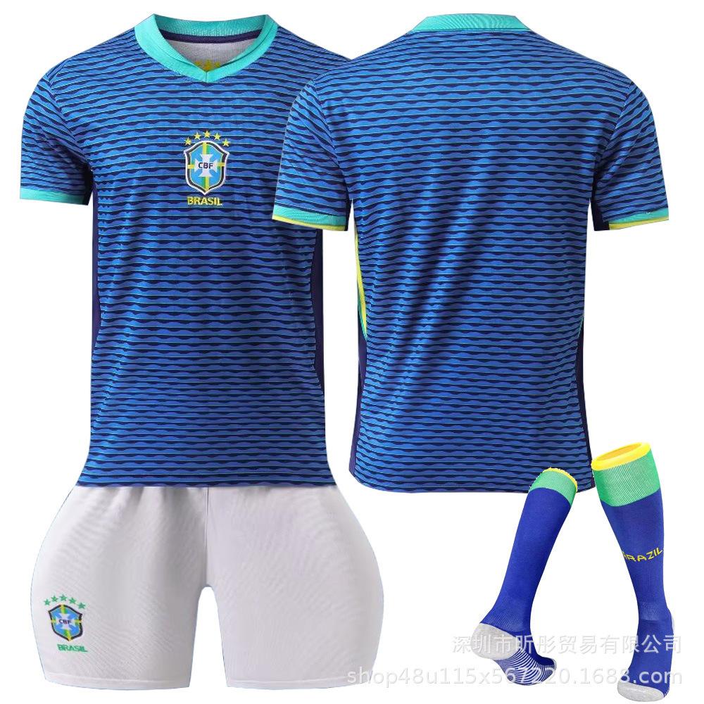 2024 Brazil Away Jersey Neymar Vinicius Adult Children Student Training Suit Men's and Women's Jerseys