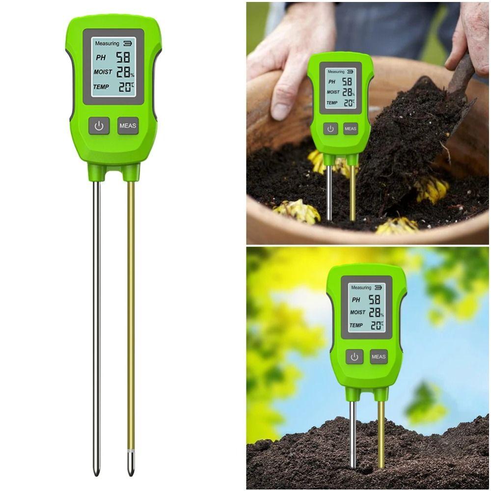 High Accuracy Soil Tester LCD Screen Soil  Humidity Detector Soil Thermometer  Gardening Tool