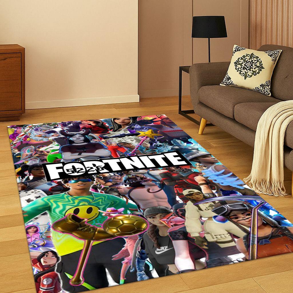 

3D Килим-килимок з мультфільмом гри F-Fortnite для Спальні Вітальні Дивана Килимок для дверей Декор для дому, Килимок для ігрової зони дітей Нековзкий Різдвяний Подарунок 40x60cm
