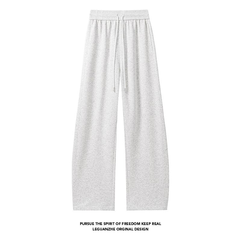 Men American Retro Lazy Style Loose Wide Leg Straight Casual Sweatpants