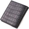 Small Leather Wallet for Men with Crocodile Effect CANPELLINI 21738 Black