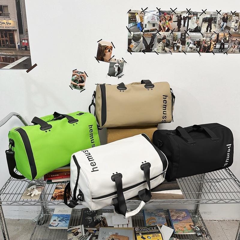 Hand-held travel bag Fashion trendy men's and women's models Go out with shoe compartment Bottom dry and wet separation design Fitness bag