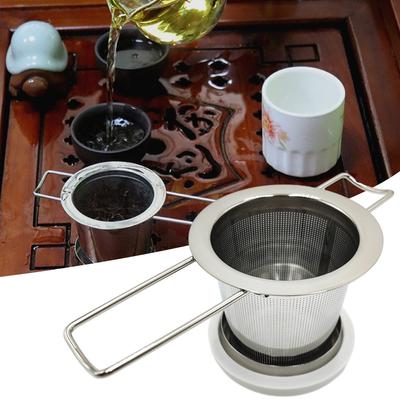 Edelstahl-Teesieb, wiederverwendbarer Hitzebeständigkeits-Teetrichter für Hotel