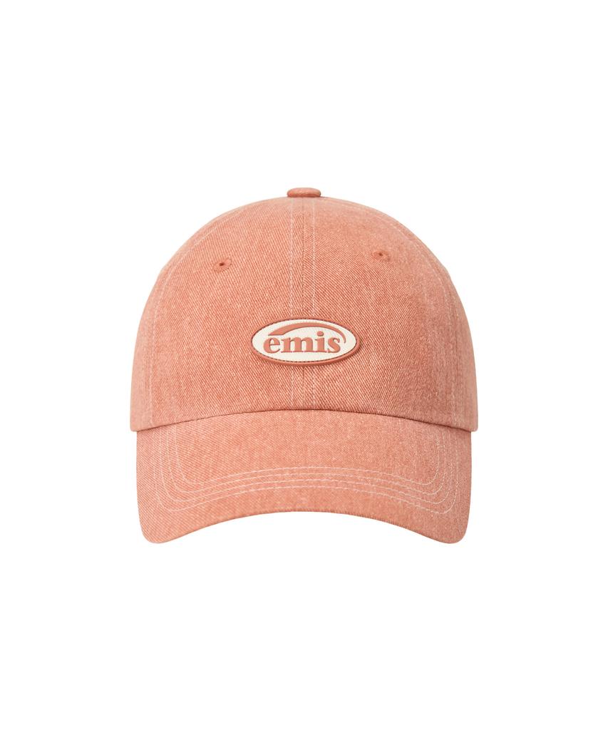 Imiseu Mini Rubber Patch Pigment Ball Cap-Orange