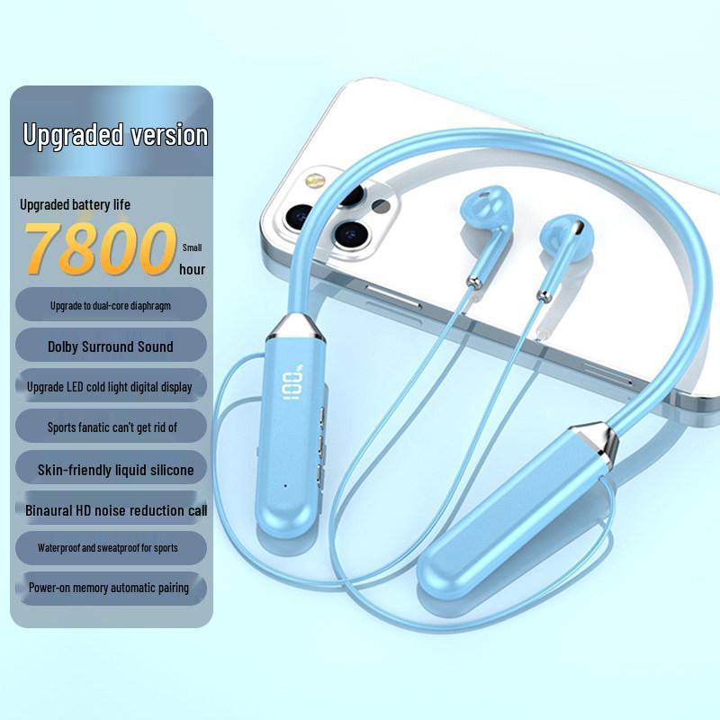 2026 Wireless Neckband Bluetooth Headphones - Comfortable for Long Wear, Unisex, Ideal for Sports, with Large Battery Life