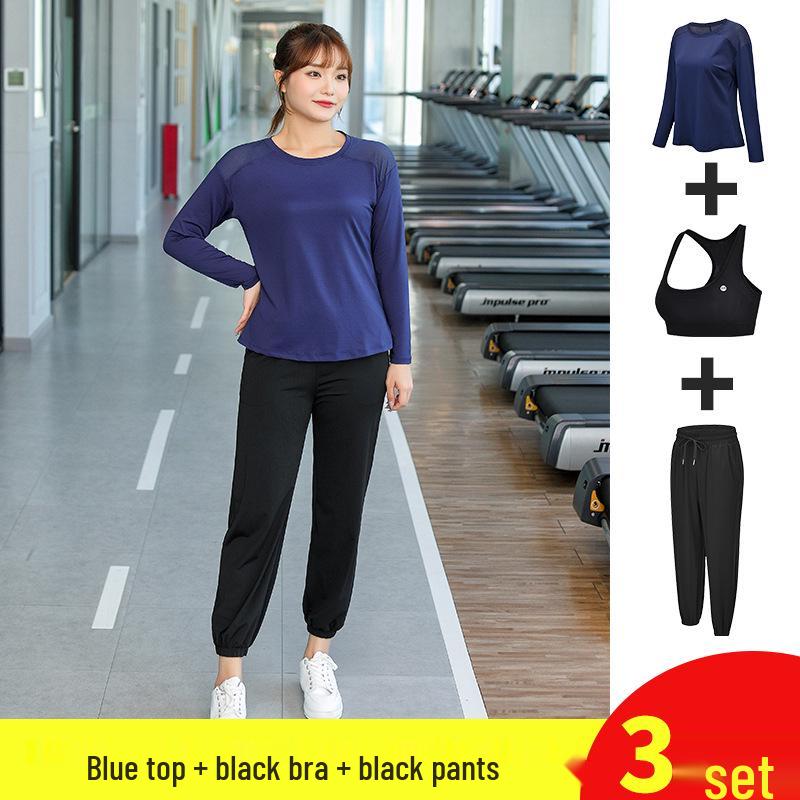 Women's Plus Size Yoga Set: Loose Fit Outdoor Sports & Fitness Wear for Spring/Autumn