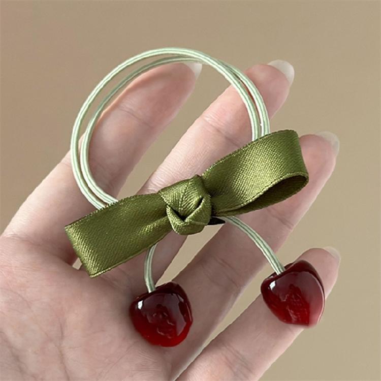 Stylish Cherry Hair Bands and Hair Clip For Children High Elasticity And Softness Hairpieces For Everyday Use