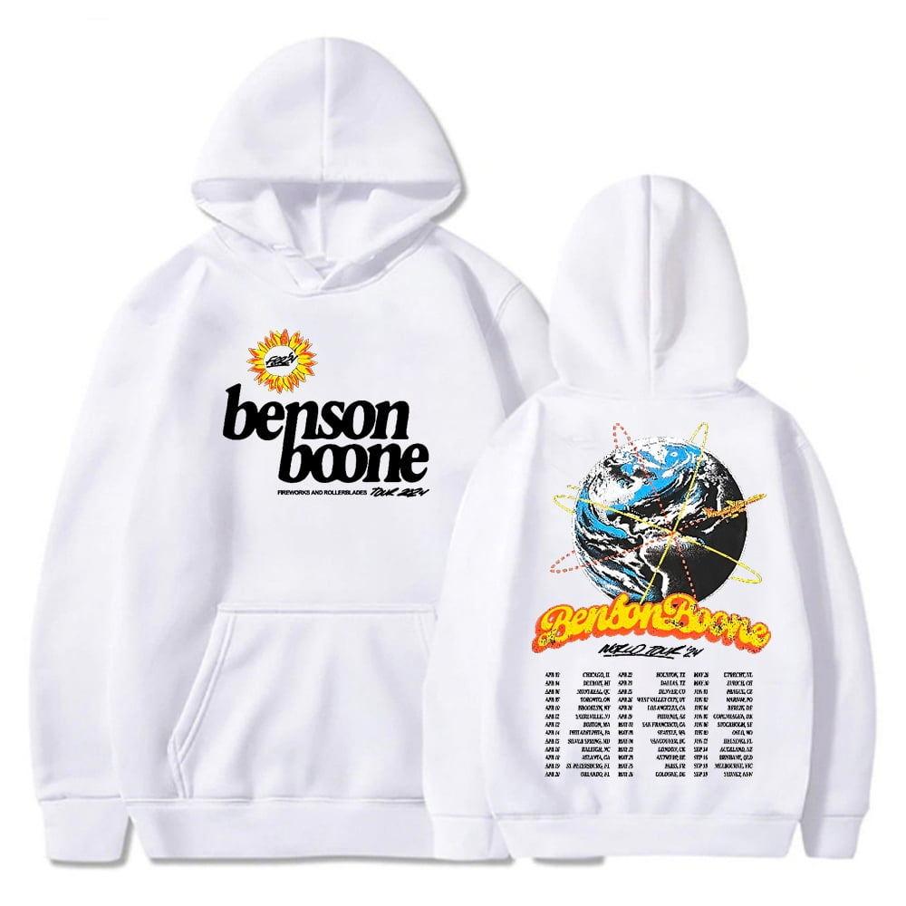 Benson Boone Feuerwerk & Rollschuhe Tour Merch Hoodie Damen Herren Langarm Sweatshirt Mode Pullover Kleidung