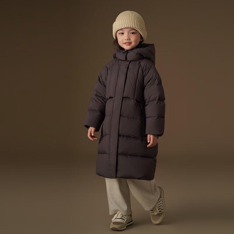 hacikis Kids' Mid-Length Hooded Down Jacket
