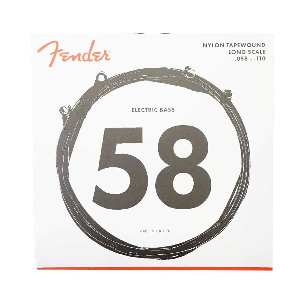 Fender Bass Strings Nylon Tapewound 9120M 58-110 Electric Bass Strings x 2 sets
