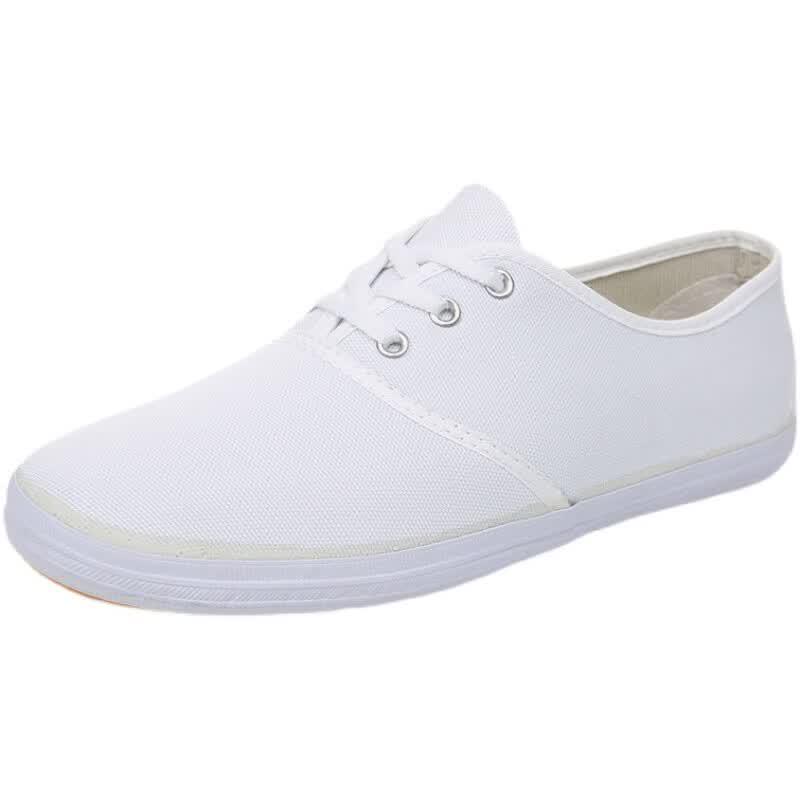 FFY Soft Sole Lace-Up Canvas Shoes белый