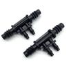 10 Pcs 8 Mm 1/4"micro Drip Irrigation Hose Barb Tee 8/11 Mm (3/8 Inch) And 4/7 Mm (1/4-inch) Pipe Four Ways Used To Garden