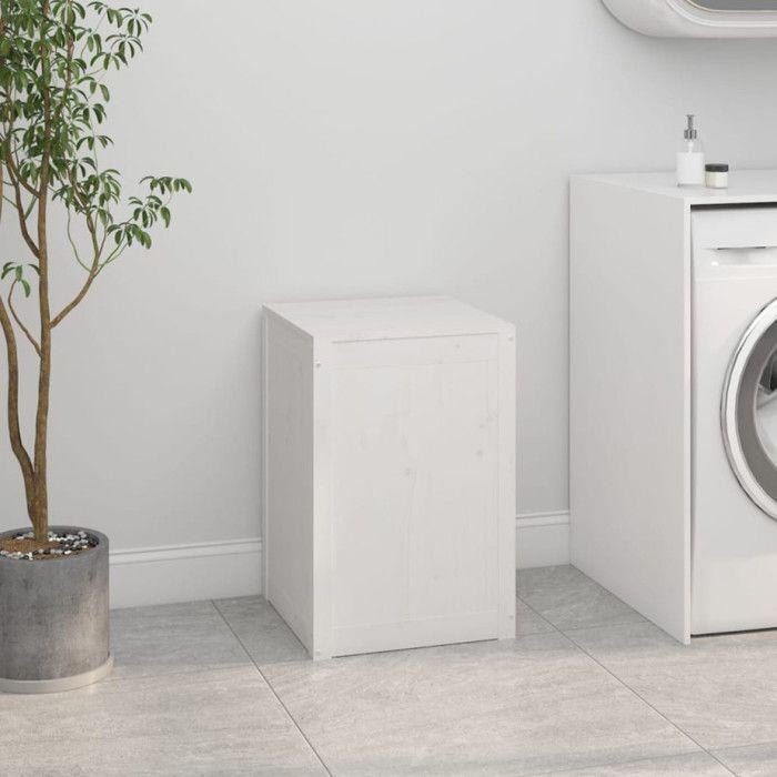 VidaXL Laundry Box White 44x44x66 Cm Solid Pine Wood 823565