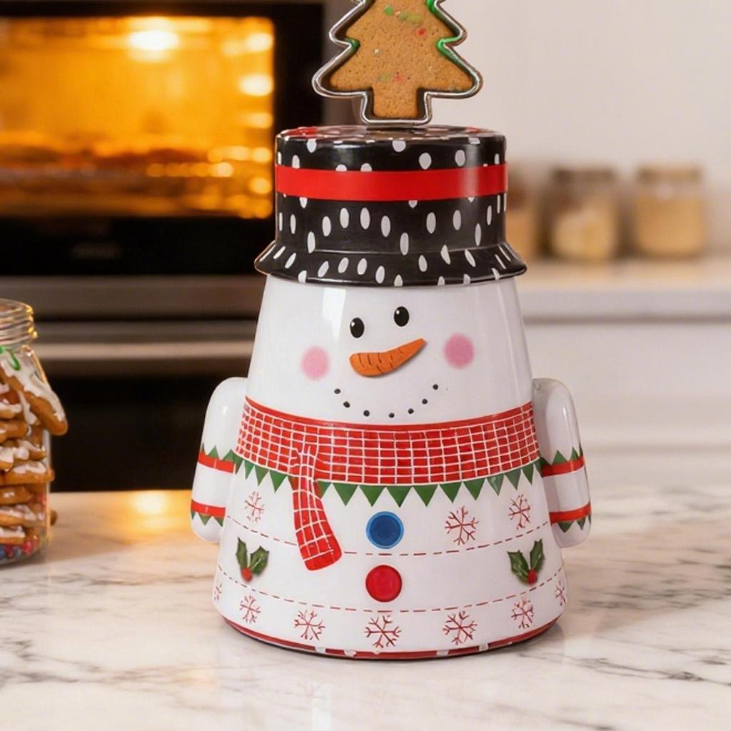 Christmas Jars Airtight Santa Snowman Cute Candy Jar Cookie Container For Stocking Stuffers Party Favors Greeting Cards Kids